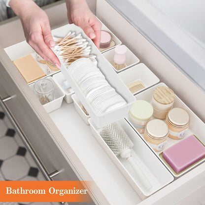 25 PCS Plastic Drawer Organizer, Versatile Organizer Trays & storage Bins