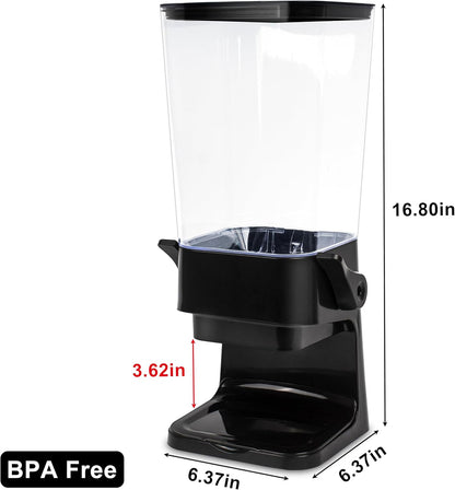 Cereal Dispenser Countertop 2Pc, Cereal Containers Storage, 5.5Qt Organization and Storage Containers for Kitchen, Snack Dispenser for Rice, Grains, Nuts, Dry Food, Oatmeal, Pet food, White
