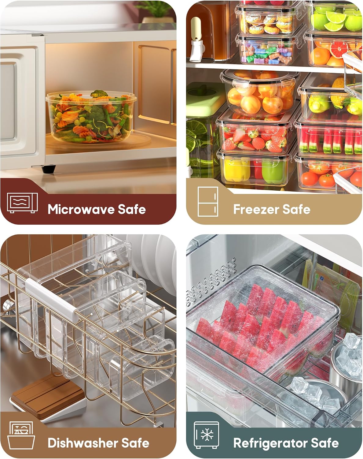 Food Storage Containers with Lids Airtight, (30 Lids & 30 Containers) Leak proof Containers Set for Kitchen, Meal Prep, BPA-Free, PVC-Free Plastic, Microwave/Dishwasher Safe, Extra Labels & Pen