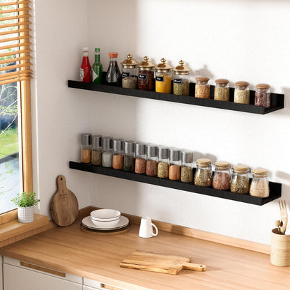 Floating Shelves for Wall Decor and Storage, Brown, 6Pcs 15.7''