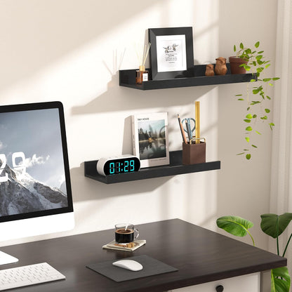 Floating Shelves for Wall Decor and Storage, Brown, 6Pcs 15.7''