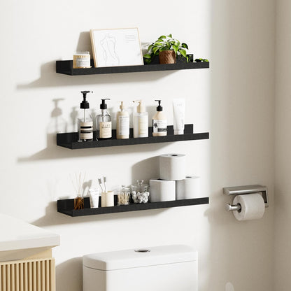Floating Shelves for Wall Decor and Storage, Brown, 6Pcs 15.7''