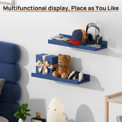Floating Shelves for Wall Decor and Storage, Brown, 6Pcs 15.7''