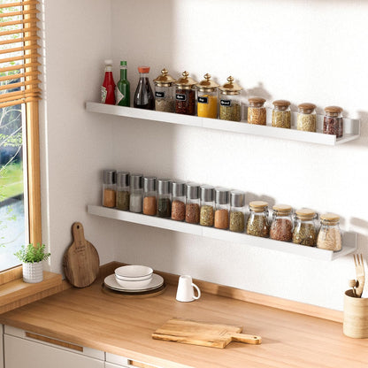 Floating Shelves for Wall Decor and Storage, Brown, 6Pcs 15.7''