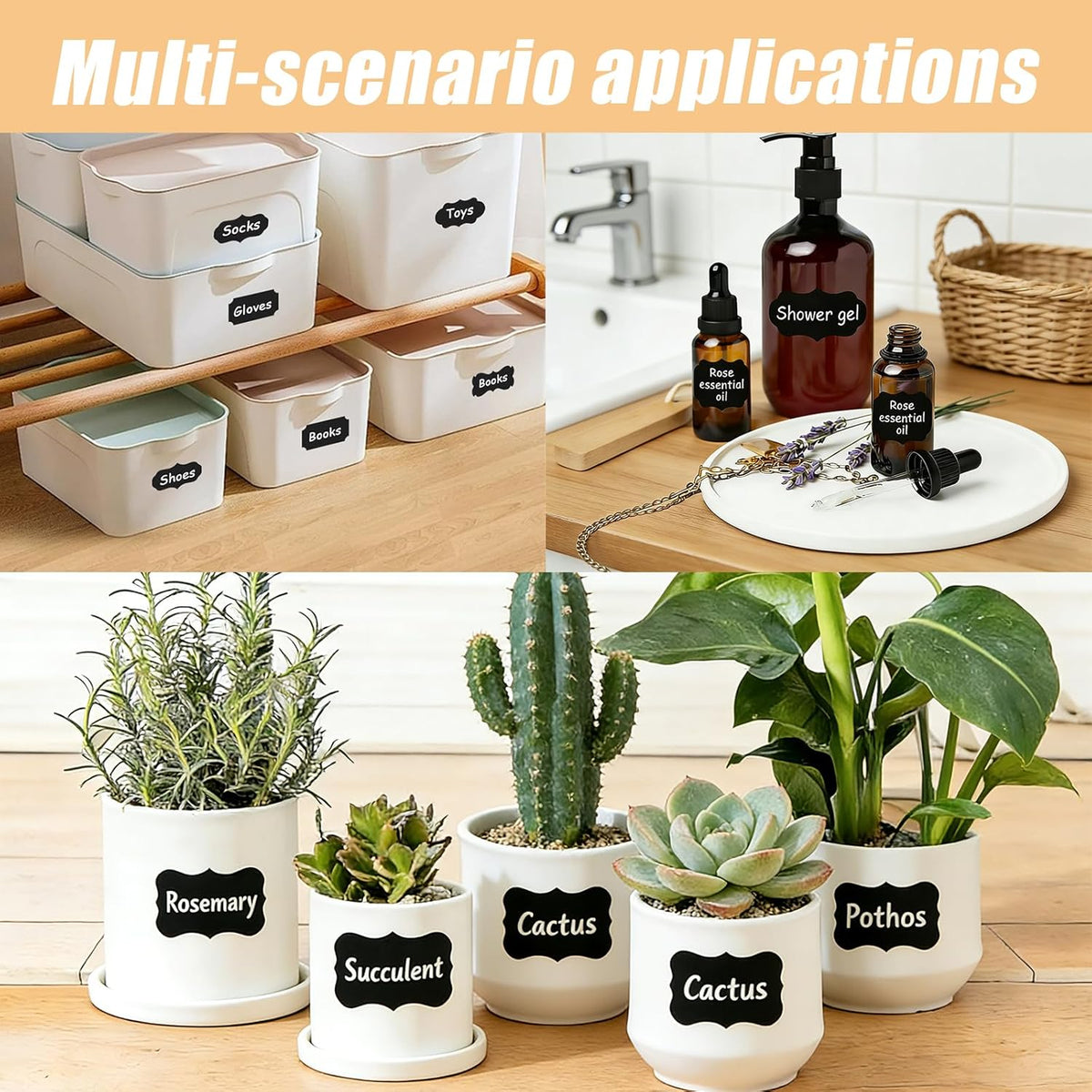 Canning Label Stickers Set with Chalk Markers for Mason Jars