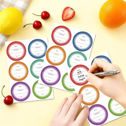 Canning Label Stickers Set with Chalk Markers for Mason Jars