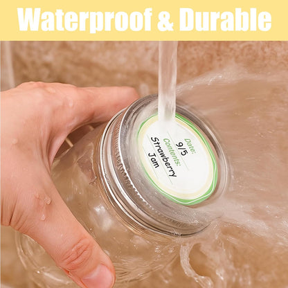 Canning Label Stickers Set with Chalk Markers for Mason Jars