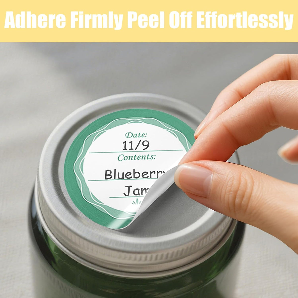 Canning Label Stickers Set with Chalk Markers for Mason Jars