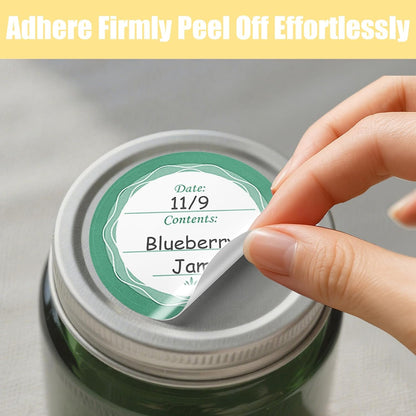 Canning Label Stickers Set with Chalk Markers for Mason Jars