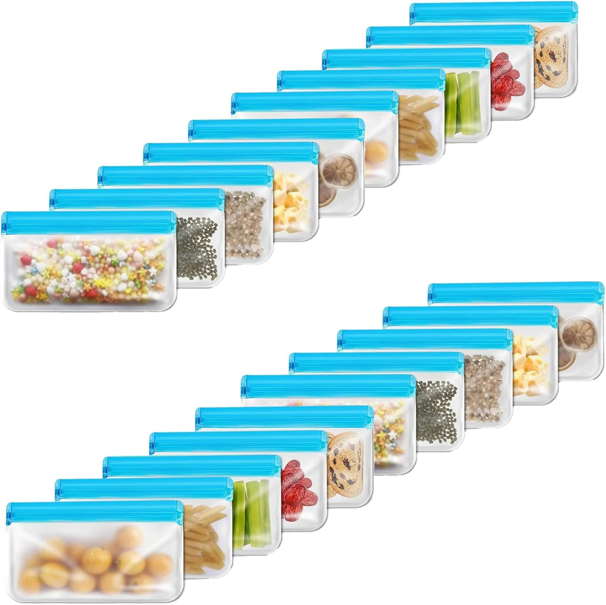 Reusable Snack Bags, BPA Free PEVA, Small Snack Size