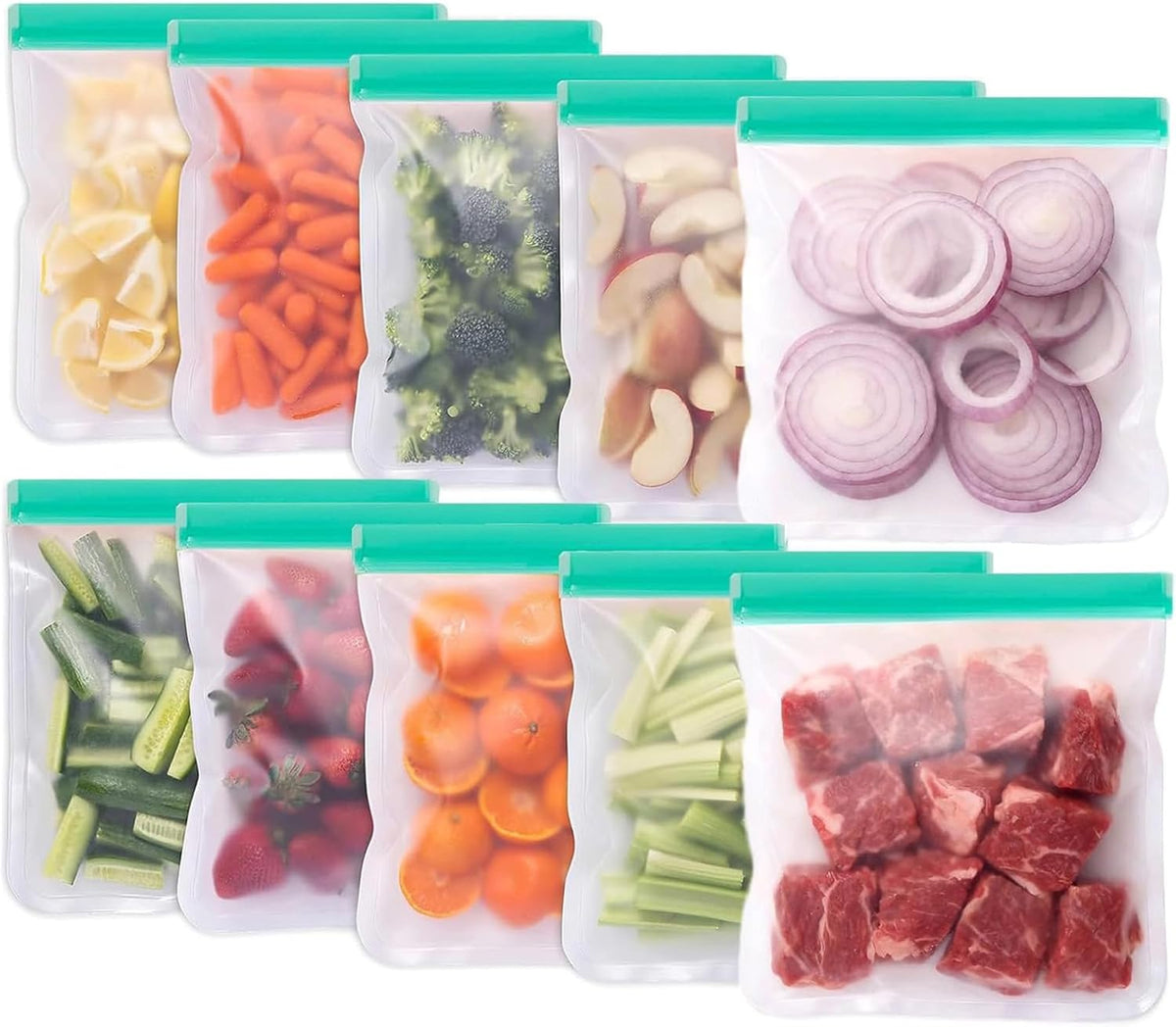 Reusable Snack Bags, BPA Free PEVA, Small Snack Size