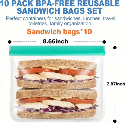 Reusable Snack Bags, BPA Free PEVA, Small Snack Size