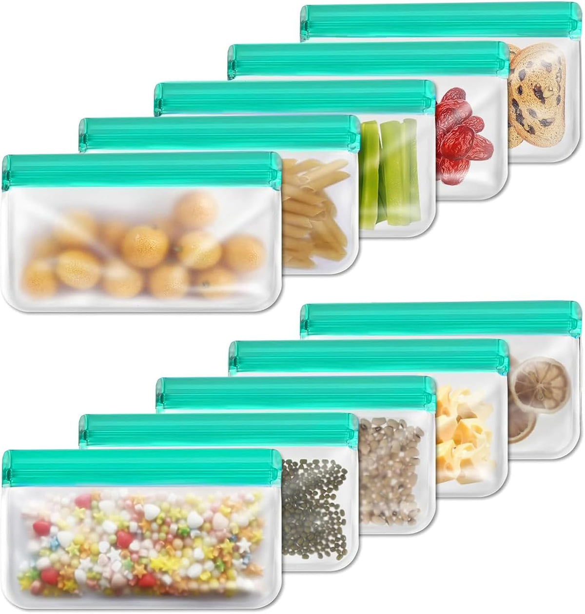 Reusable Snack Bags, BPA Free PEVA, Small Snack Size