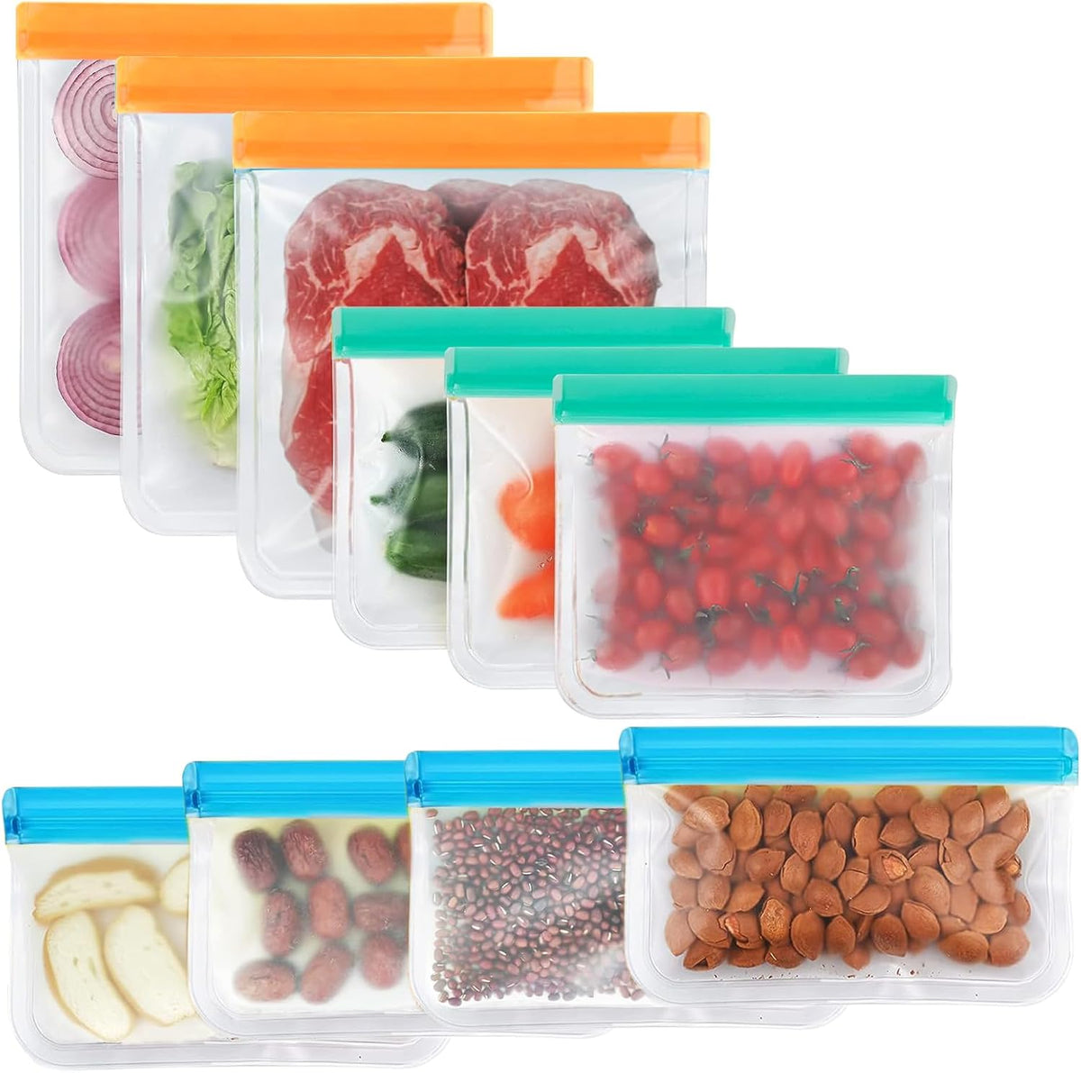 Reusable Snack Bags, BPA Free PEVA, Small Snack Size
