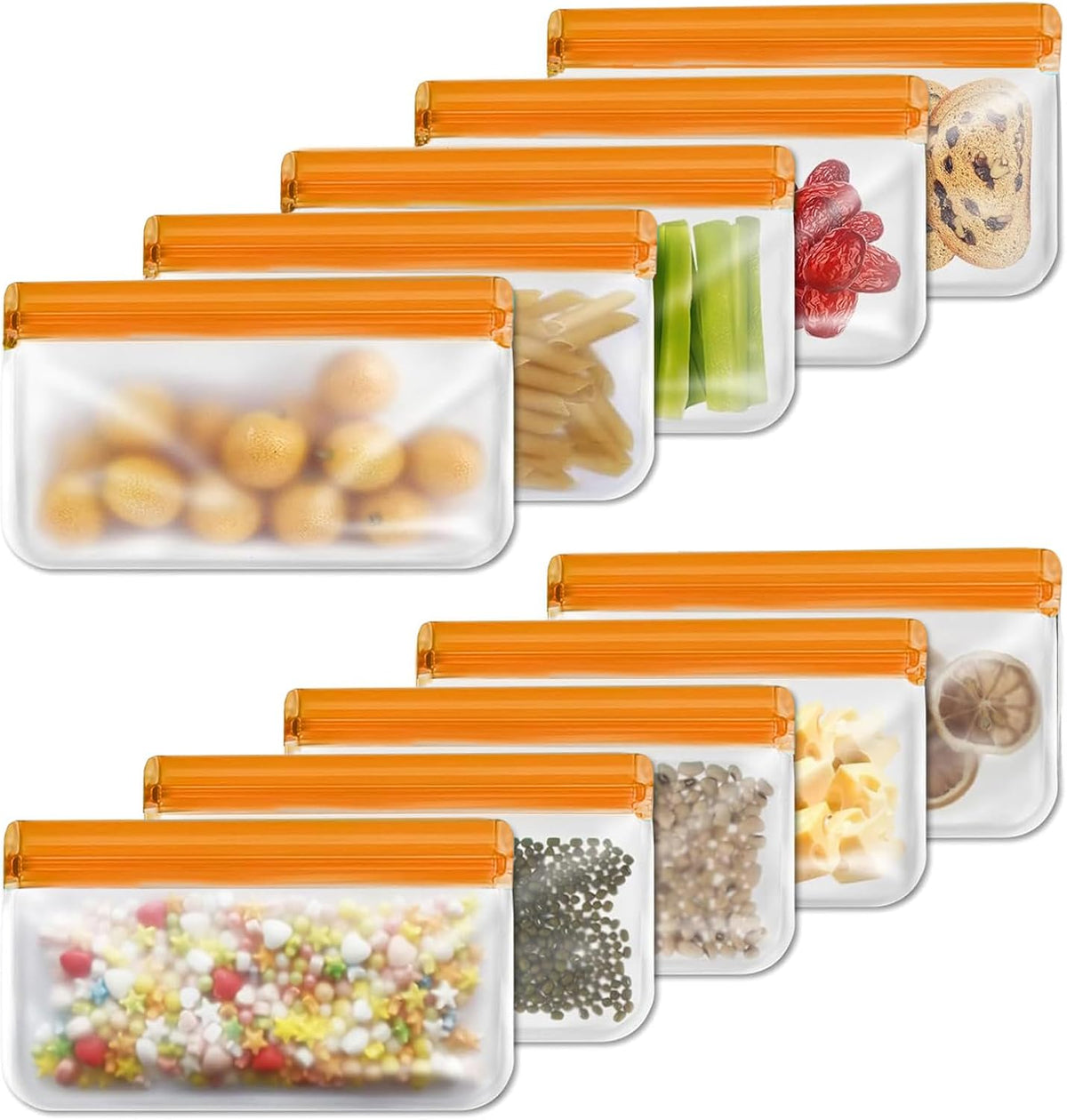 Reusable Snack Bags, BPA Free PEVA, Small Snack Size