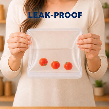 Reusable Snack Bags, BPA Free PEVA, Small Snack Size