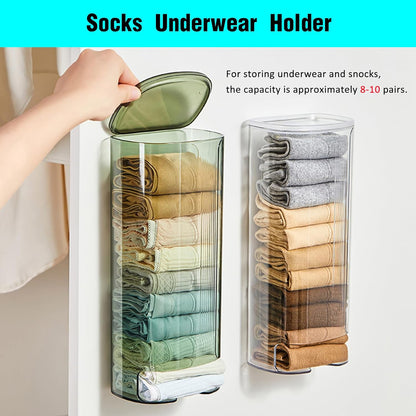 Grocery Plastic Bag Dispenser Holder, Sock Underwear Organizer Wall Mount Multifunctional Bag Saver Kitchen Storage Holder for Storing Socks Ties Plastic Bag