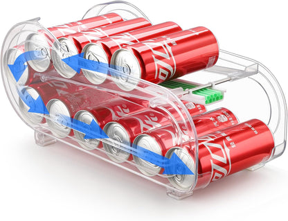 Soda Can Organizer for Refrigerator, Drink Organizer for Fridge, Automatic Rolling Can Dispenser Holder, Organize 10 Pcs Standard 11.15oz or 12oz Short Cans (1 Pack)