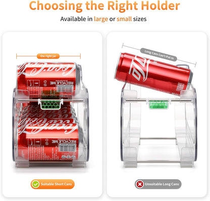 Soda Can Organizer for Refrigerator, Drink Organizer for Fridge, Automatic Rolling Can Dispenser Holder, Organize 10 Pcs Standard 11.15oz or 12oz Short Cans (1 Pack)