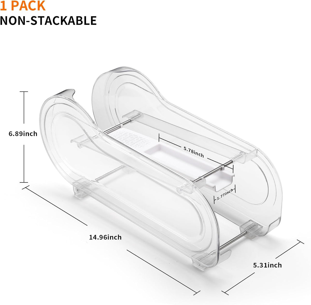 Soda Can Organizer for Refrigerator, Drink Organizer for Fridge, Automatic Rolling Can Dispenser Holder, Organize 10 Pcs Standard 11.15oz or 12oz Short Cans (1 Pack)