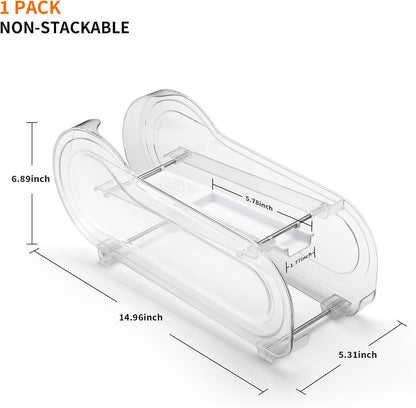 Soda Can Organizer for Refrigerator, Drink Organizer for Fridge, Automatic Rolling Can Dispenser Holder, Organize 10 Pcs Standard 11.15oz or 12oz Short Cans (1 Pack)