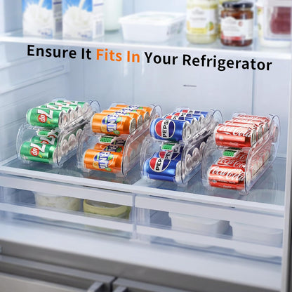 Soda Can Organizer for Refrigerator, Drink Organizer for Fridge, Automatic Rolling Can Dispenser Holder, Organize 10 Pcs Standard 11.15oz or 12oz Short Cans (1 Pack)