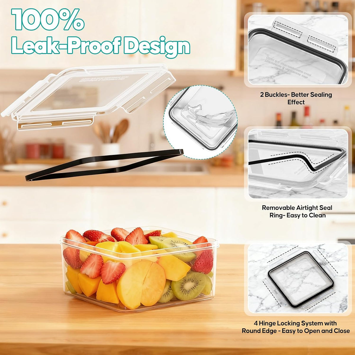 52 PCS Food Storage Containers with Lids Airtight (26 Lids & 26 Containers) | Reusable Plastic Leakproof Meal-Prep Container for Kitchen Storage Organization Microwave/Dishwasher Safe with Labels & Pen