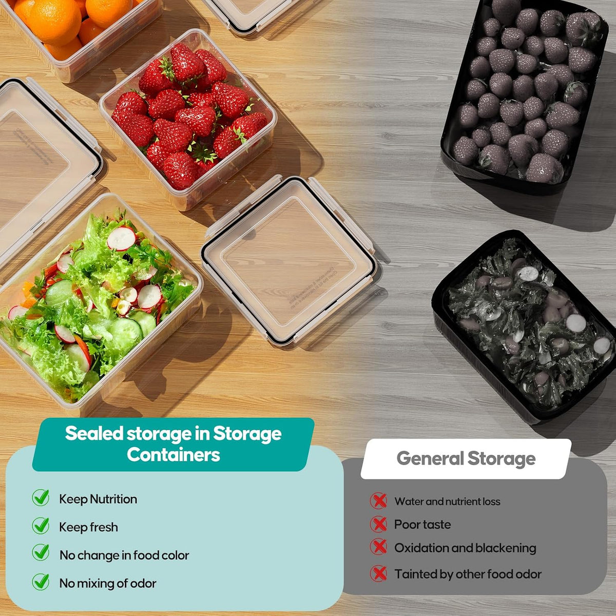 52 PCS Food Storage Containers with Lids Airtight (26 Lids & 26 Containers) | Reusable Plastic Leakproof Meal-Prep Container for Kitchen Storage Organization Microwave/Dishwasher Safe with Labels & Pen