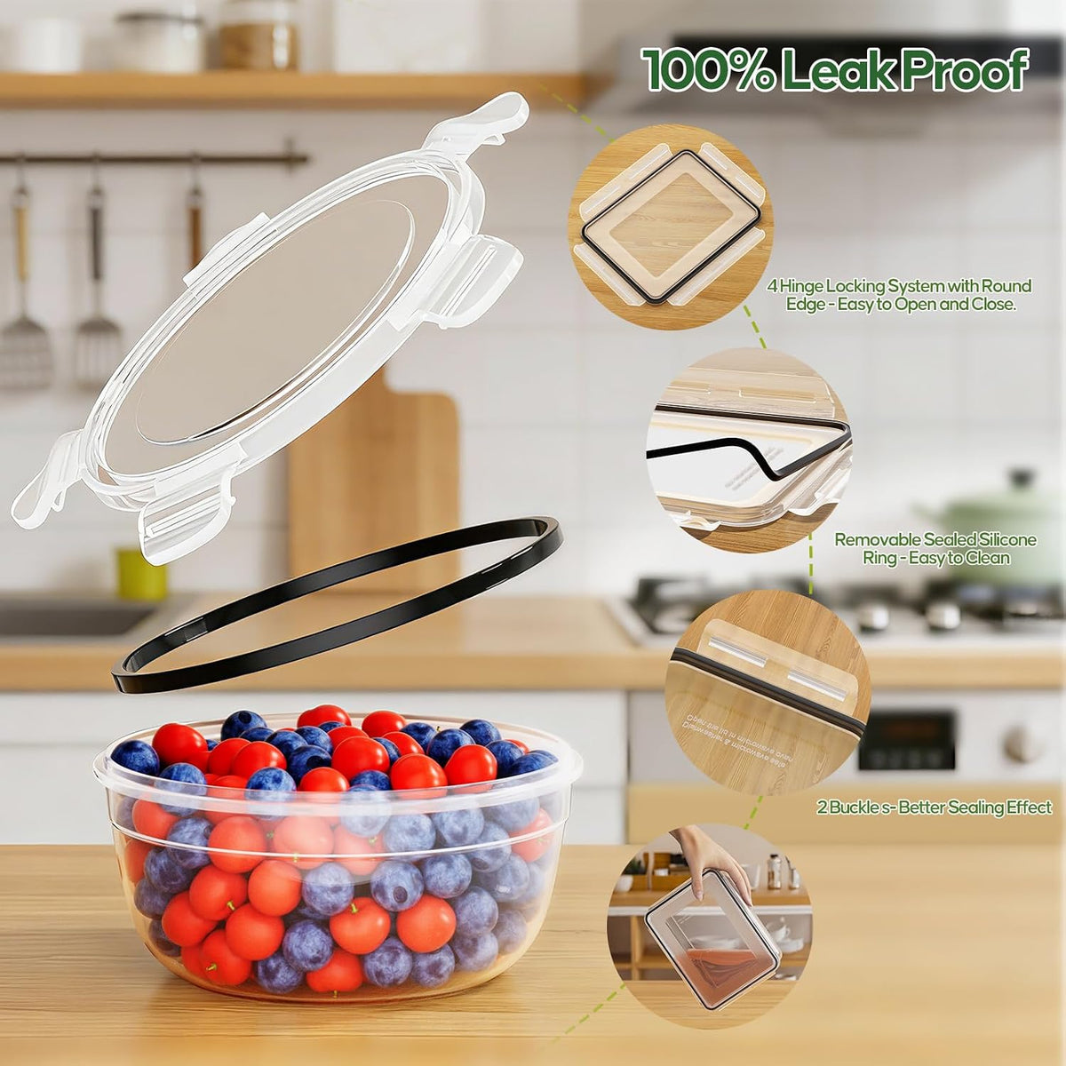 52 PCS Food Storage Containers with Lids Airtight (26 Lids & 26 Containers) | Reusable Plastic Leakproof Meal-Prep Container for Kitchen Storage Organization Microwave/Dishwasher Safe with Labels & Pen