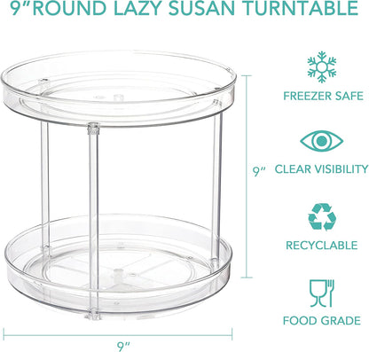 Lazy Susan Turntable, 10.5 Inch Spinning Cabinet Organizer