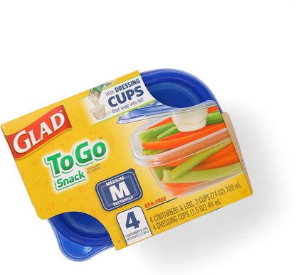Glad GladWare Medium Rectangle Food Storage Containers, 24 Oz
