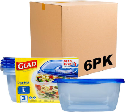 Glad GladWare Medium Rectangle Food Storage Containers, 24 Oz