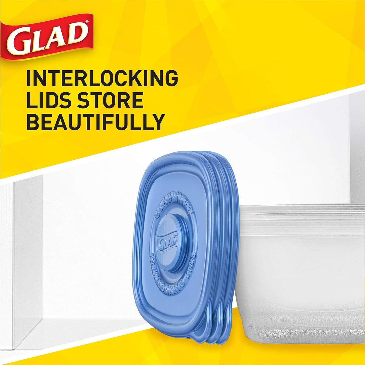 Glad GladWare Medium Rectangle Food Storage Containers, 24 Oz