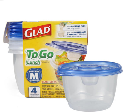 Glad GladWare Medium Rectangle Food Storage Containers, 24 Oz