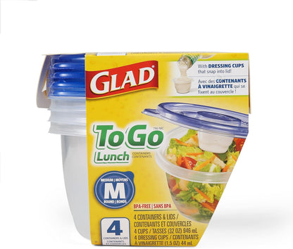 Glad GladWare Medium Rectangle Food Storage Containers, 24 Oz