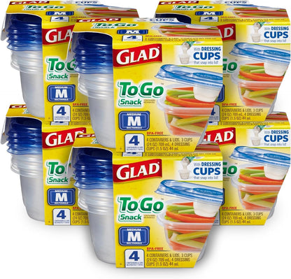 Glad GladWare Medium Rectangle Food Storage Containers, 24 Oz