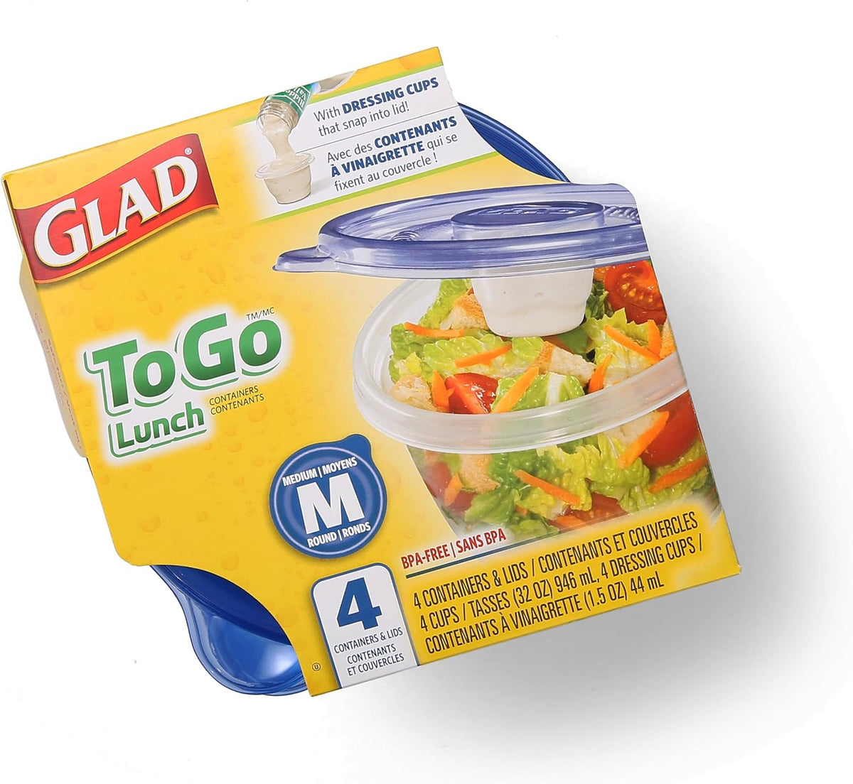 Glad GladWare Medium Rectangle Food Storage Containers, 24 Oz