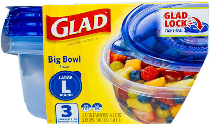 Glad GladWare Medium Rectangle Food Storage Containers, 24 Oz