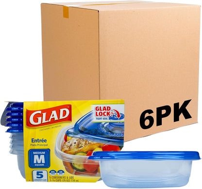 Glad GladWare Medium Rectangle Food Storage Containers, 24 Oz