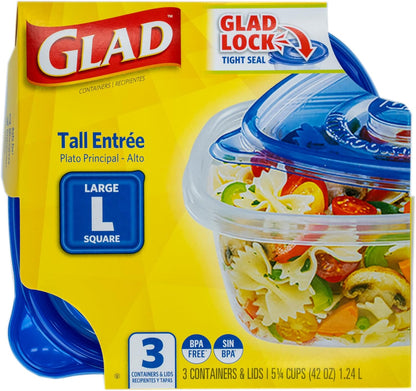 Glad GladWare Medium Rectangle Food Storage Containers, 24 Oz