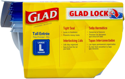 Glad GladWare Medium Rectangle Food Storage Containers, 24 Oz