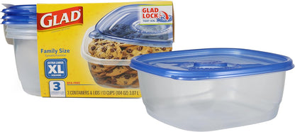 Glad GladWare Medium Rectangle Food Storage Containers, 24 Oz