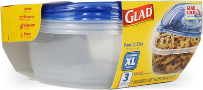 Glad GladWare Medium Rectangle Food Storage Containers, 24 Oz