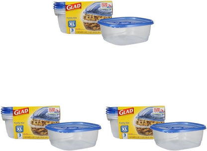 Glad GladWare Medium Rectangle Food Storage Containers, 24 Oz
