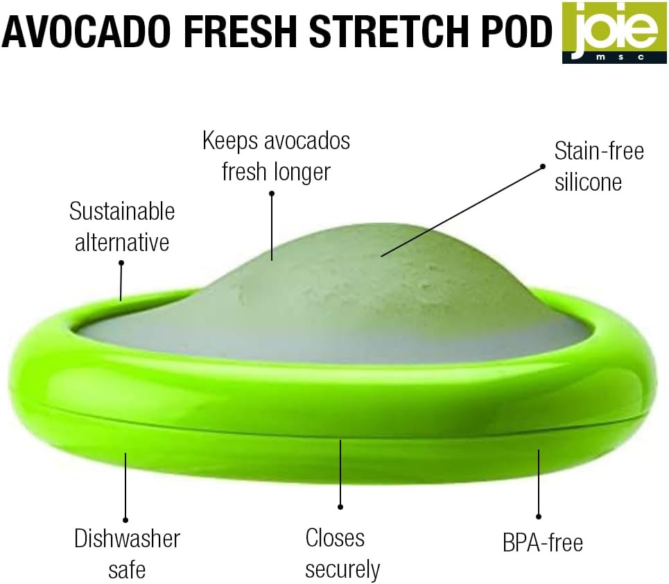 Joie Food Saver Set, Reusable Food Storage Stretch Pods Ideal for Avocados, Tomatoes, Onions, and Lemons, Stores Leftover Half For Fresh Keeping