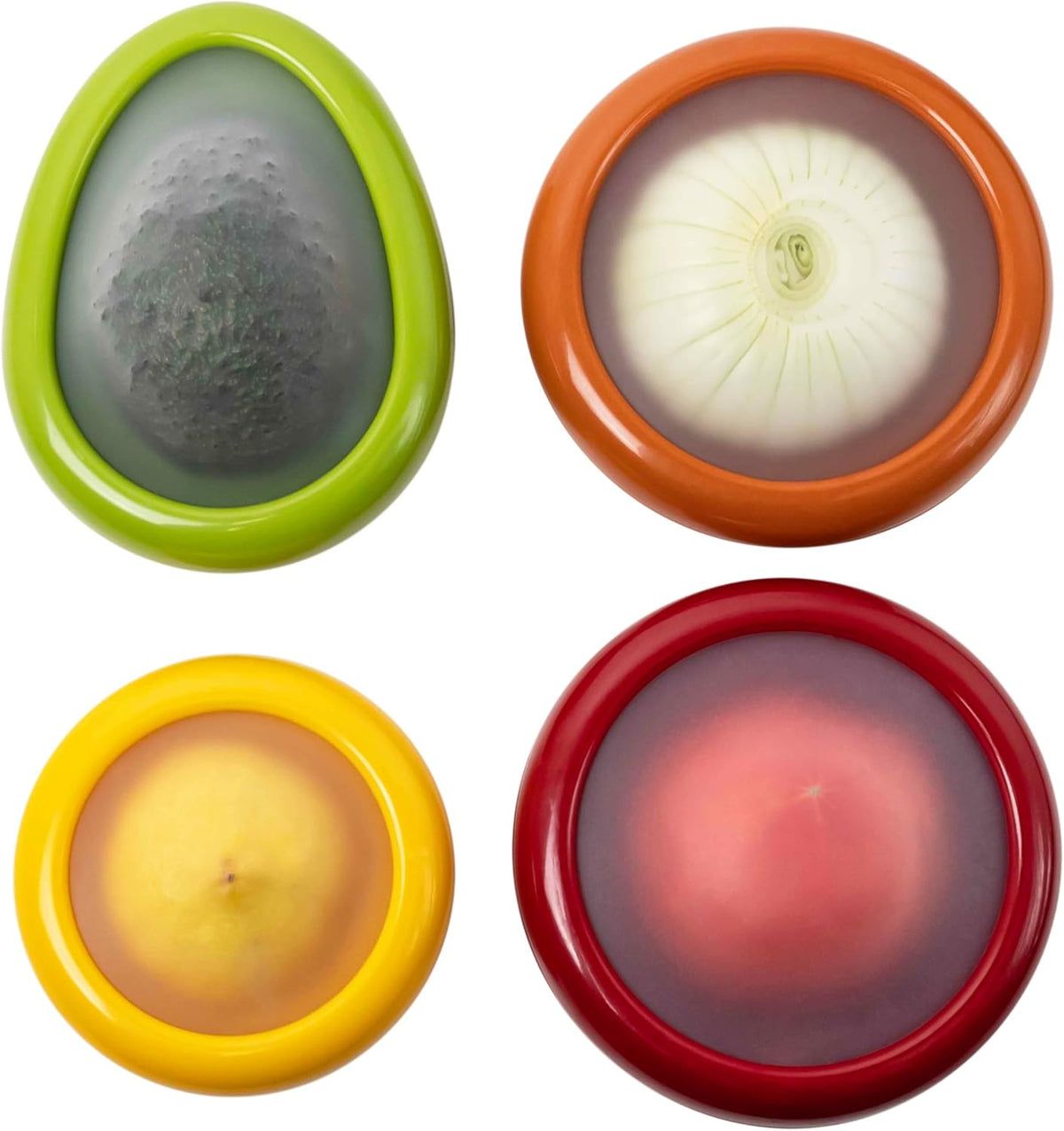 Joie Food Saver Set, Reusable Food Storage Stretch Pods Ideal for Avocados, Tomatoes, Onions, and Lemons, Stores Leftover Half For Fresh Keeping