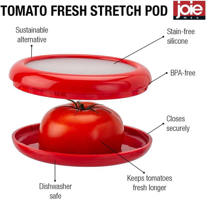Joie Food Saver Set, Reusable Food Storage Stretch Pods Ideal for Avocados, Tomatoes, Onions, and Lemons, Stores Leftover Half For Fresh Keeping