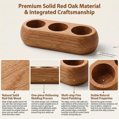 3 Slots Wooden Essential Oil Bottle Holder Storage Rack Aromatherapy Essential Oil Display Stand Organizer Shelf for Home and Travel