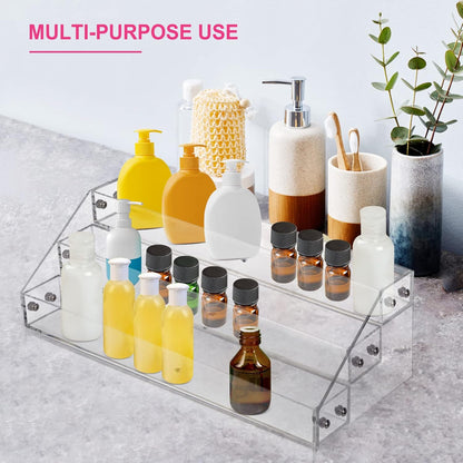 Acrylic Nail Polish Organizer Rack, 6 Tier Holder Stand, Paint Rack Gel Nail Polish Shelf Display, Sunglass Organizer, Essential Oils Storage Shelf, Holds Up to 72 Bottles