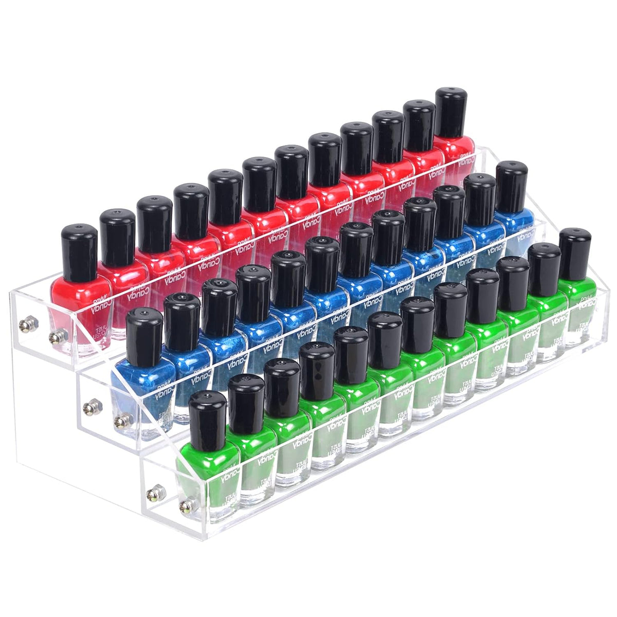 Acrylic Nail Polish Organizer Rack, 6 Tier Holder Stand, Paint Rack Gel Nail Polish Shelf Display, Sunglass Organizer, Essential Oils Storage Shelf, Holds Up to 72 Bottles